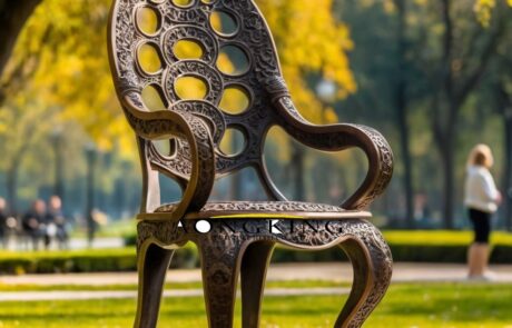 bronze Victoria Cast Armchair sculpture