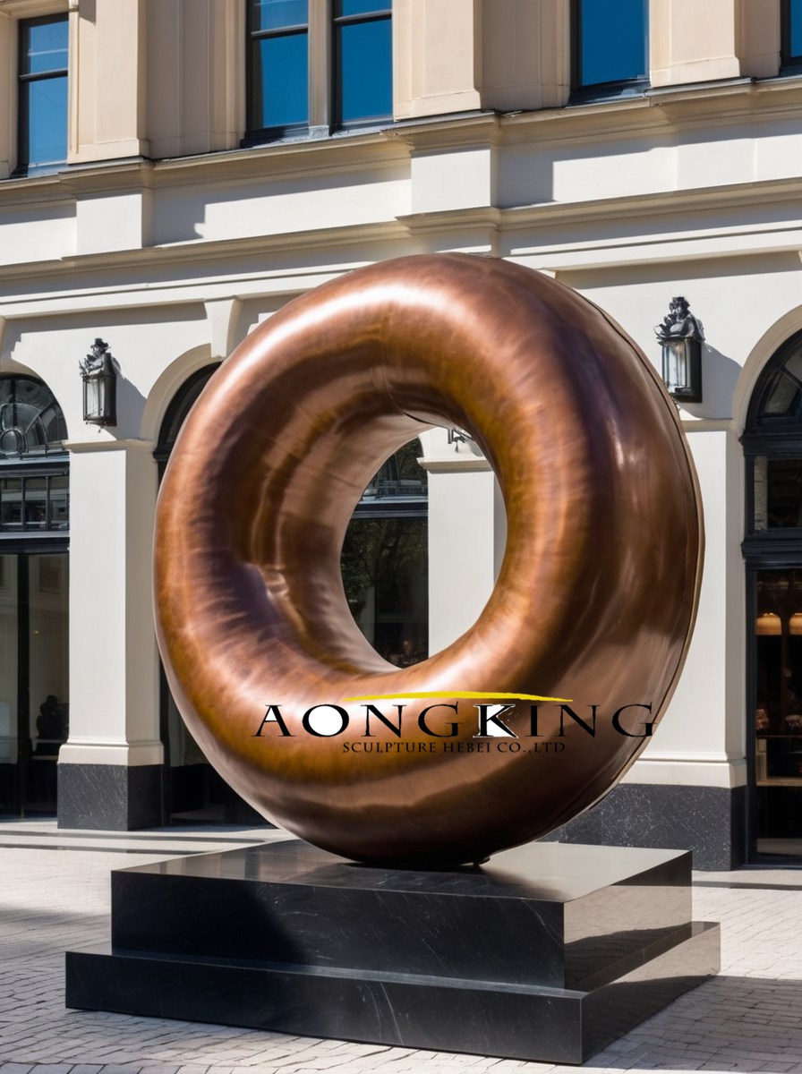 bronze chocolate doughnut sculpture
