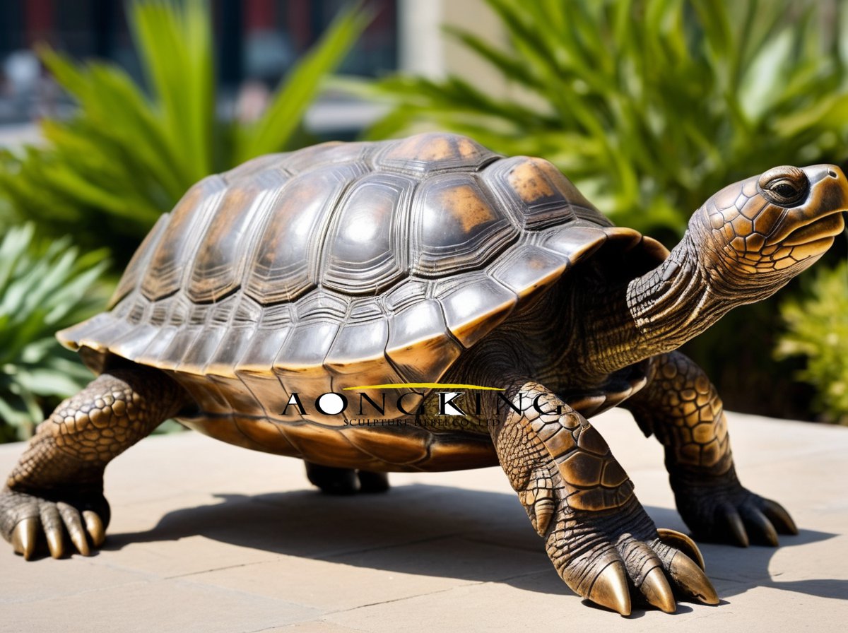 collection Galapagos tortoise bronze statue