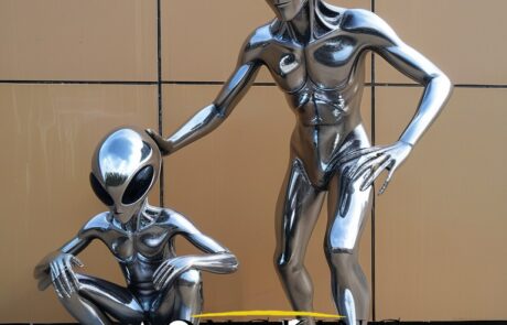 intergalactic race alien statue