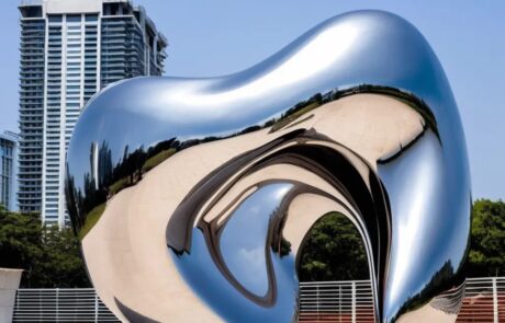 stainless steel chubby art molar teeth sculpture